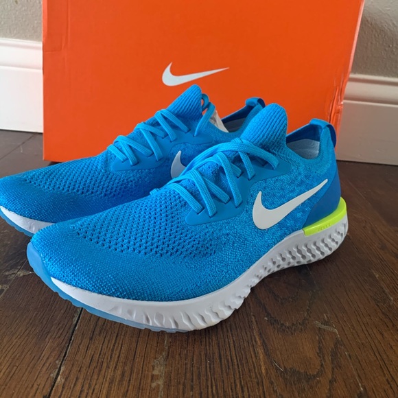 Nike Epic React Flyknit Mens Blue new in box shoes - Picture 3 of 6